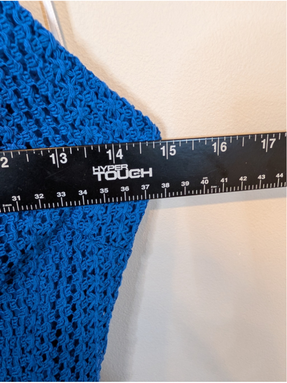 Lulus Sunny Impression Blue Crochet Halter Midi Dress Removable Belt NWT Small - Picture 5 of 10